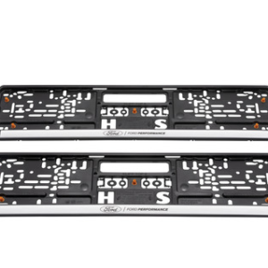 Ford Performance nosilec registrske tablice srebrni, s črnim 3D učinkom logotipa "Ford Performance"